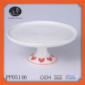 New design ceramic cake plate with decal,Eco-Friendly Feature and CE / EU,FDA,LFGB,SGS Certification wholesale cake stands